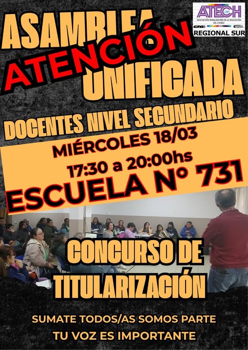 Cambio de lugar de la asamblea unificada por titularización secundaria 18/3/26